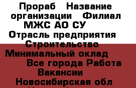 Прораб › Название организации ­ Филиал МЖС АО СУ-155 › Отрасль предприятия ­ Строительство › Минимальный оклад ­ 50 000 - Все города Работа » Вакансии   . Новосибирская обл.,Новосибирск г.